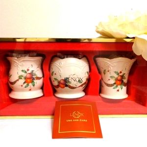 Lenox Holiday Tartan Votives Set, New